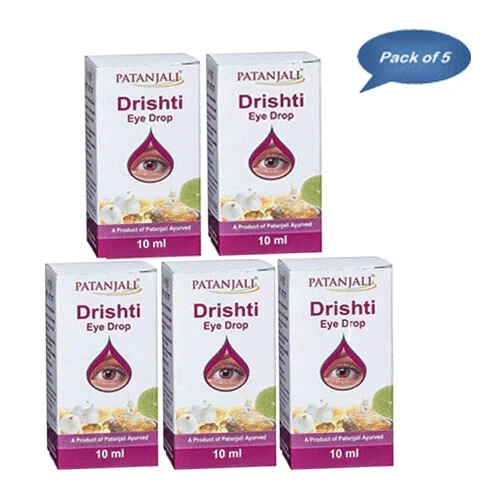 5 X Patanjali Ayurveda Drishti Eye Drop 10ml Each For Cataract & Low Vision - Picture 4 of 4