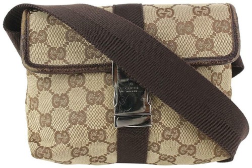 Gucci Monogram GG Belt Pouch Fanny Pack Waist Bag 913gk20 | eBay