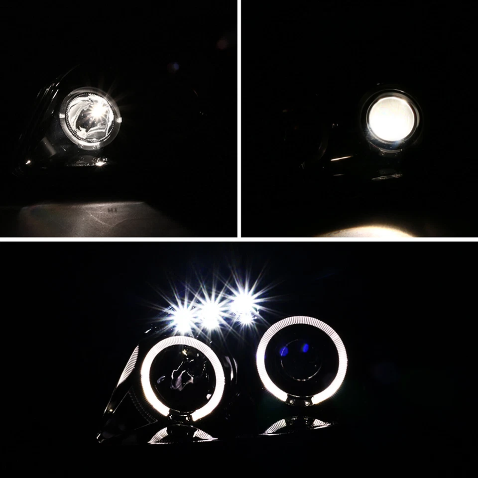 Para 05-10 Chevy Cobalt Pontiac Pursuit G5 projetor halo faróis brilho fumê - Imagem 2 de 3