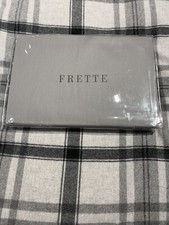FRETTE MONZA KING DUVET COVER SATEEN STEEL GREY NEW WITH TAGS