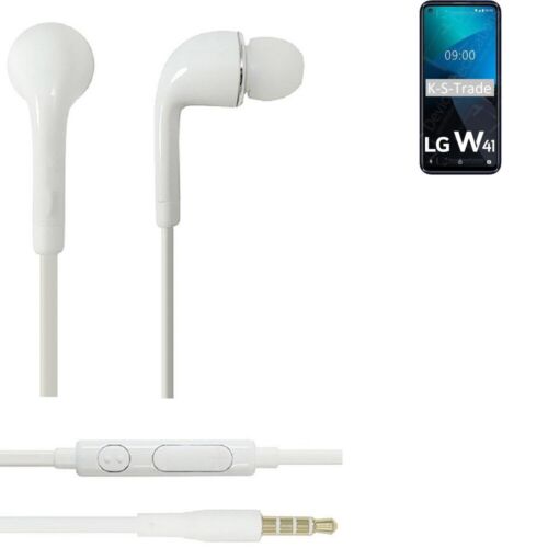Earphones für LG Electronics W41 in ear headset stereo Ohrstecker weiß - Bild 1 von 3