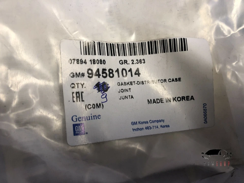 JUNTA DE DISTRIBUCIÓN DE ENCENDIDO x9 piezas NUEVO original Daewoo Tico 94581014 - Imagen 2 de 2
