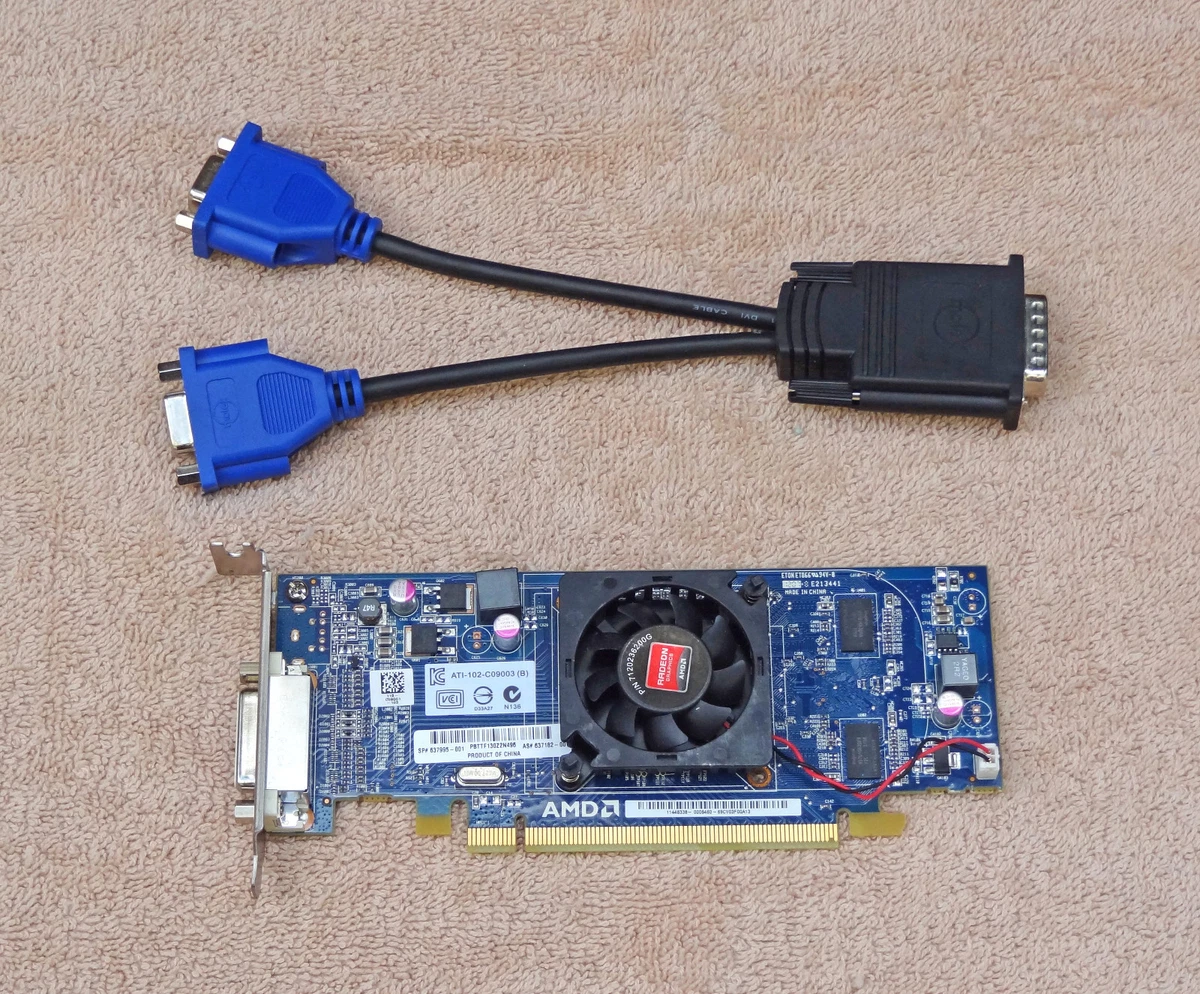 HP AMD Radeon HD 6350 512MB Video Card Low Profile DMS-59 w/ Cable 637995-001