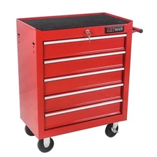 New 5 DRAWERS MULTIFUNCTIONAL TOOL CART WITH WHEELS-RED