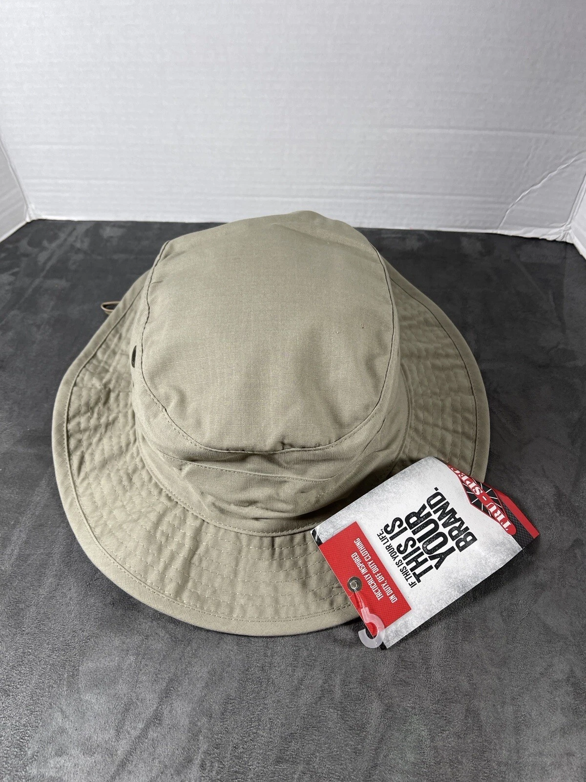 1 New True Spec Military Style Boonie Jungle Sun Hat Cap Cinch LARGE Beige