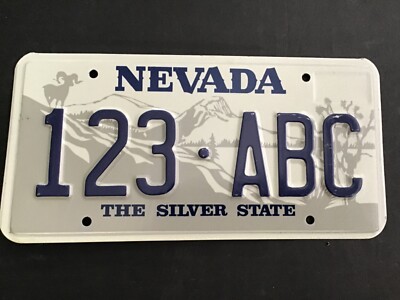 1983 Nevada SAMPLE License Plate Tag 123 ABC 1985 | eBay