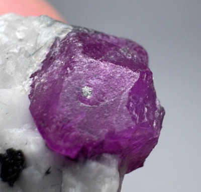 39 carat beautiful natural pink ruby crystal with pyrite on matrix