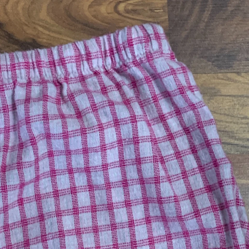 Vtg Nautica Pajama Pant Pink Flannel Plaid Checkered Sleepwear Elastic Medium - Image 4 of 4