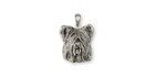 Skye Terrier Pendant Jewelry Sterling Silver Handmade Dog Pendant Sky4-P