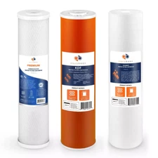 Aquaboon 5 Micron Big Blue 20" x 4.5" KDF, Sediment & CTO Premium Carbon Filters