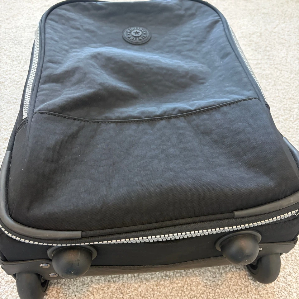 Kipling Carry On Luggage Small Rolling Suitcase Black Nylon Travel - Image 4 of 4