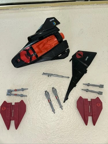 Vintage 1986 ARAH GI Joe Cobra Night Raven Parts & Accessory Lot Recon Jet