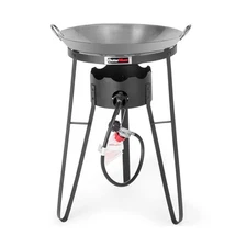 Outdoor Cooker with Iron Wok and Propane Burner, 54,000 BTU High-Pr... Fast Ship