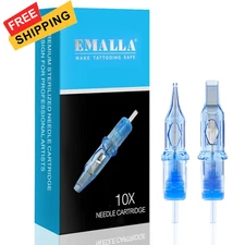 Emalla ELIOT Tattoo Cartridge Needles, 10Pcs Needles #12 1203RSL 