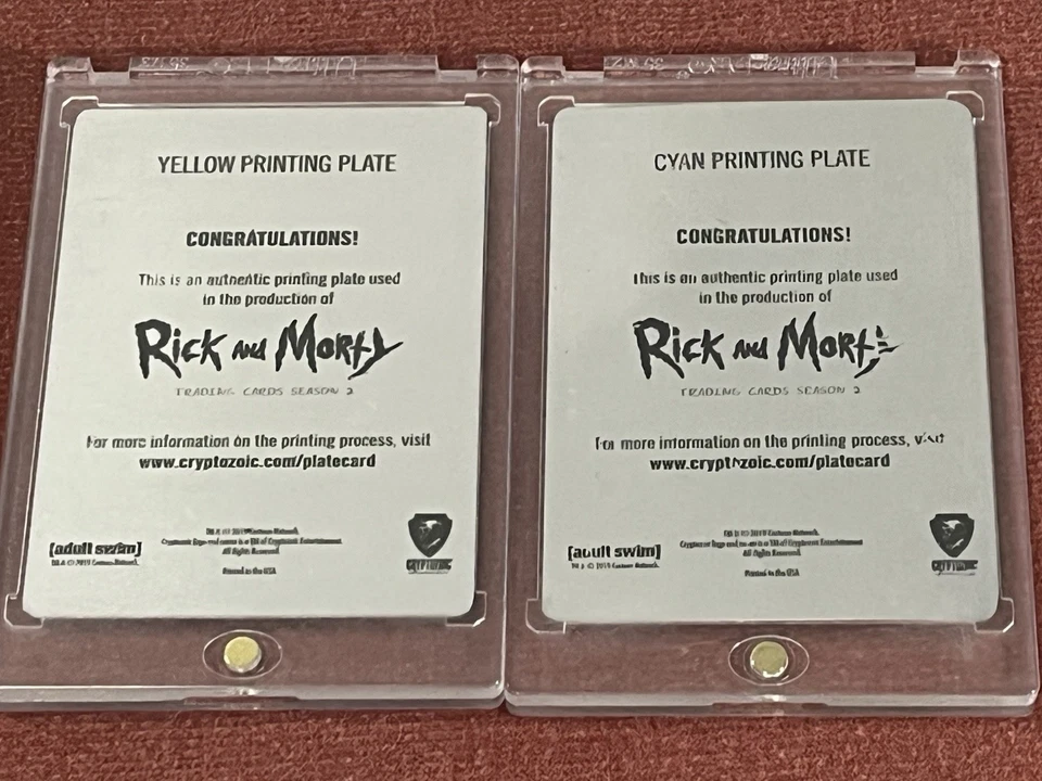 Rick & Morty Cryptozoic Seas 2 Printing Plate Cyan & Yellow FEELS GOOD Base #40 - Image 2 of 4
