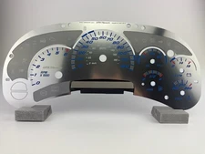 US Speedo Stainless Silverado/Sierra Gauge Face for Clusters 03-06 (MANUAL Gas)