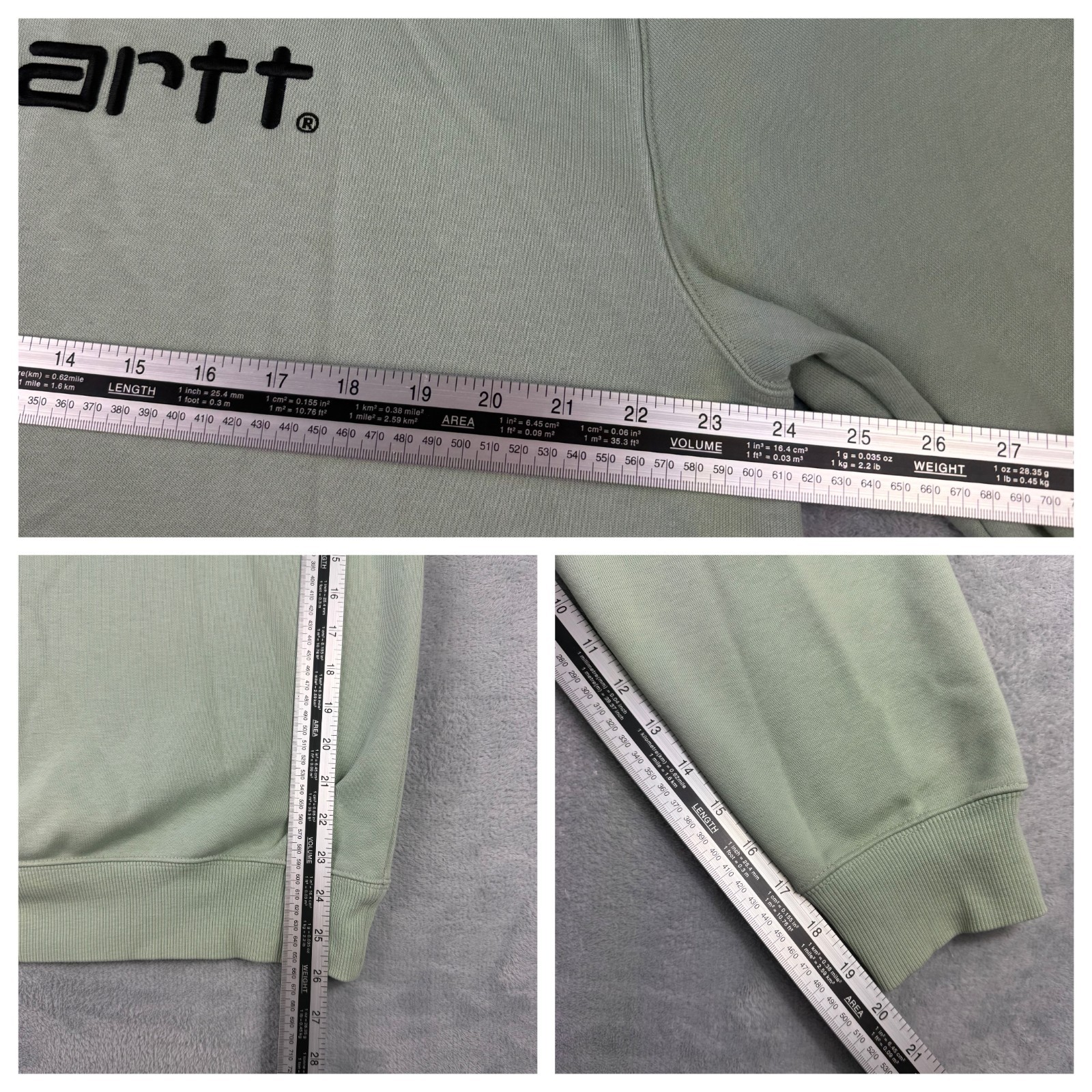 Vintage Carhartt WIP Work in Progress Sage Green Spellout Size Large Sweatshirt image 6