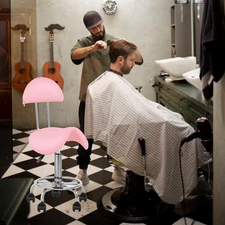 Ergonomic Rolling Saddle Stool with Back 360° Swivel Saddle Chair for Salon Spa