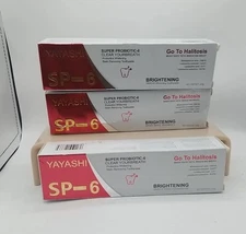 Lot Of 3  Yayashi SP-6 Probiotic Whitening Toothpaste Oral Health NEW 120g 
