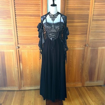 the devil in evening dress AKHL SATIN OVERLAY KAFTAN DRESS
