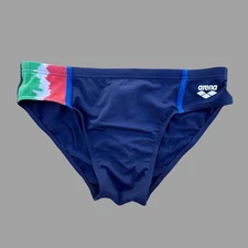 Arena men navy blue team ITALIA Italy Swim diving Brief bikini swimwear swimsuit
