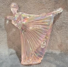 Fenton Vintage Lady Natalie Pink Iridescent Glass Ballerina Figurine