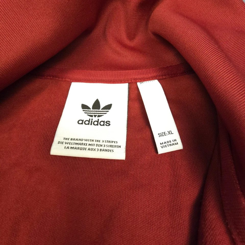 Adidas Chaqueta de Pista Para Hombre XLARGE Roja Manga Larga Cremallera Completa Invierno Trébol Talla XL Foto 4 de 4