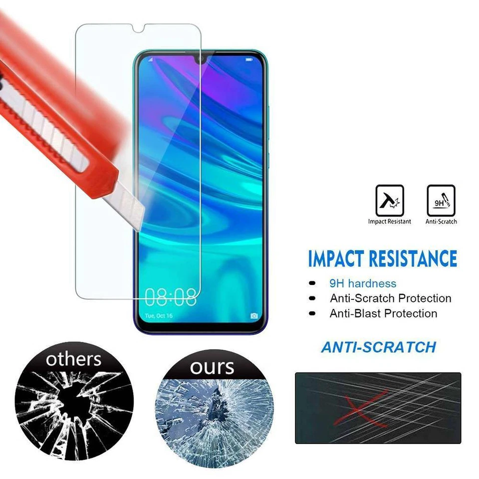 For Huawei P30 P20 P9 P8 Plus Lite P Smart 2019 Tempered Glass Screen Protector - Image 3 of 4
