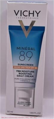 Vichy Mineral 89 72HR Moisture Boosting Sunscreen - SPF30- EXP: 5/2026
