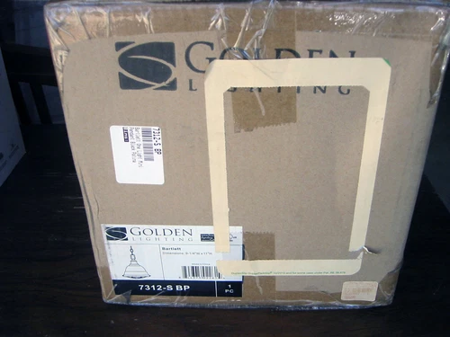 Golden Lighting 7312-S BP Bartlett Mini Pendant, Black Patina NEW! - Picture 2 of 3