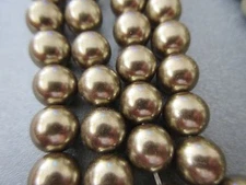 Glass Pearl Metallic Bronze 10mm round 42pcs