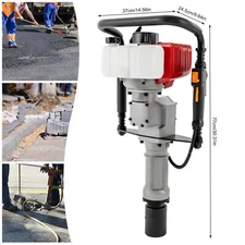 52CC 2 Stroke Gas Powered T-Post Driver, Garden Fence Piling Driver Heavy Duty