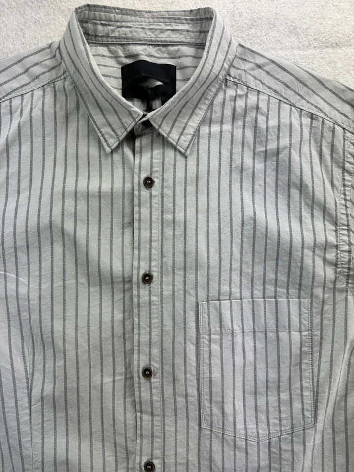 Diesel Black Gold Mens Dress Shirt Sz 48 Large Sastre Patch Long Sleeve Italian - Изображение 3 из 4