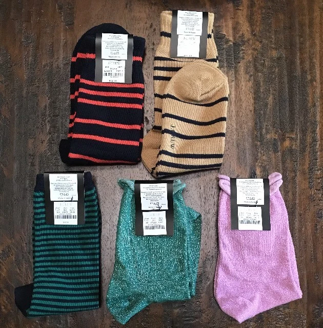 NUEVO CON ETIQUETAS J.CREW ❤️ CALCETINES MUJER VERDE PÚRPURA AZUL MARINO ROJO TOSTADO ¡GRANDES REGALOS! Foto 2 de 4