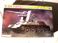 1/35 Dragon T-34 747(r) Mit 8.8cm Flack 36/37...