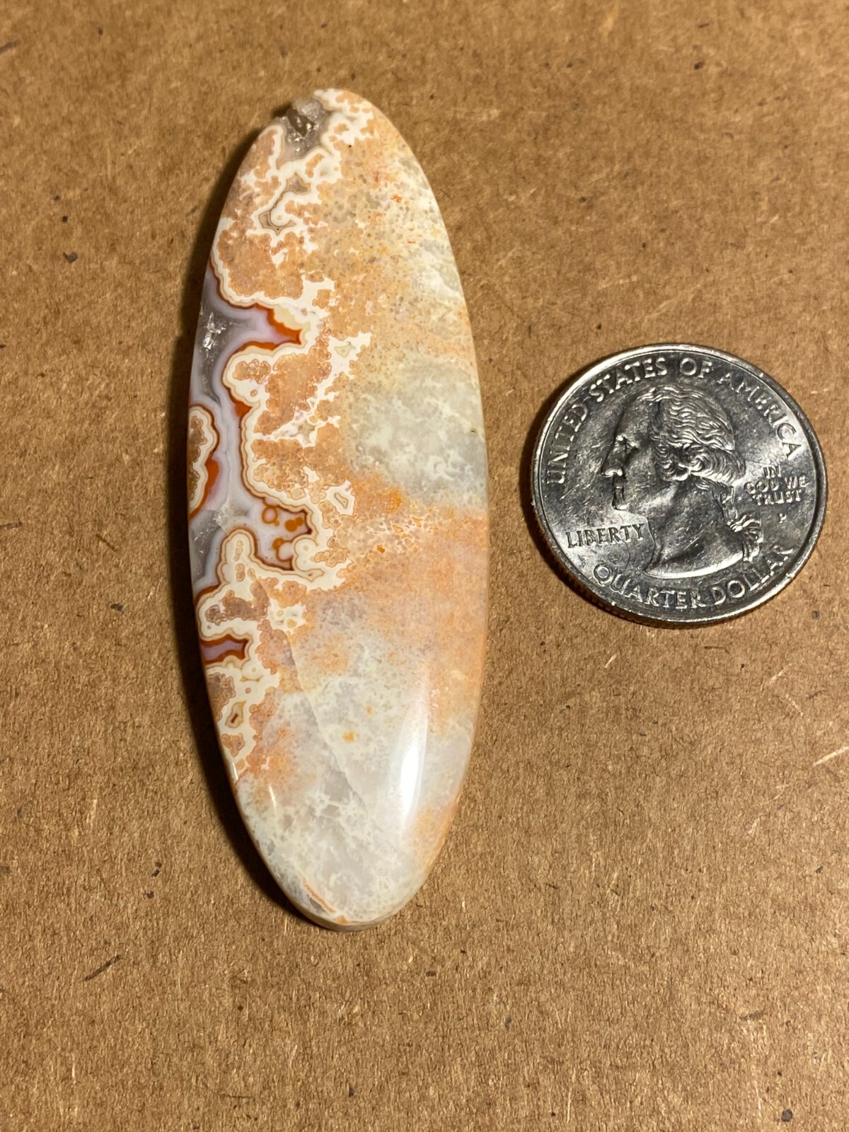 Rare Keswick Agate cabochon, Iowa, Polished, Vintage collection, 25 x