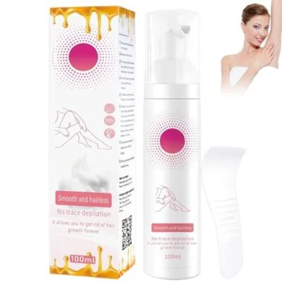 HUAHUANGHUI Haarentfernungs Schaumspray 100 ml Bienenwachs Haarentfernungs Mousse Beruhi...