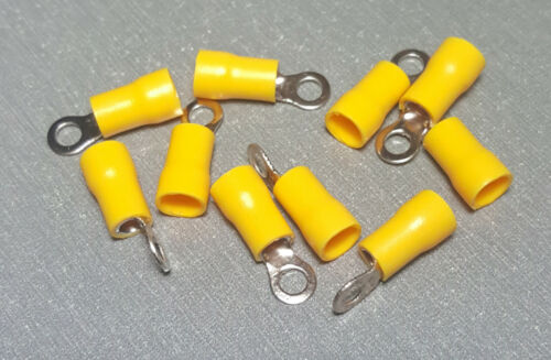 10/20/50Pcs RV5.5-4S Yellow Ring insulated Crimp Terminal suit 4-6mm² 12-10AWG - Picture 2 of 4