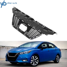 For Nissan Versa 2020 2021 2022 Front Grille Plastic Grill Assembly Black Mesh