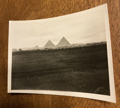 1940s Egypt Ancient Pyramids Ruins Architecture Travel Africa Real Photo P9N11
