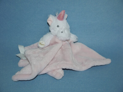  BLANKETS & BEYOND Einhorn weiss ros Kuscheltuch Schmusetuch Comforter Unicorn