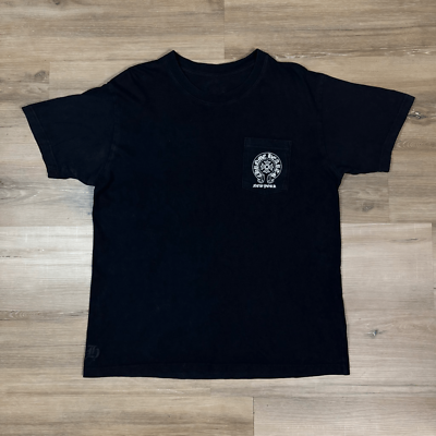 Chrome Hearts L New York Horseshoe Graphic Pocket Tee Shirt Chrome Hearts L New York Horseshoe Graphic Pocket Tee Shirt