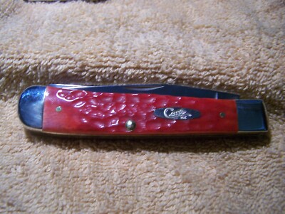 CASE XX DARK RED STANDARD JIG BONE 6254 SS 4 1/8 INCH TRAPPER