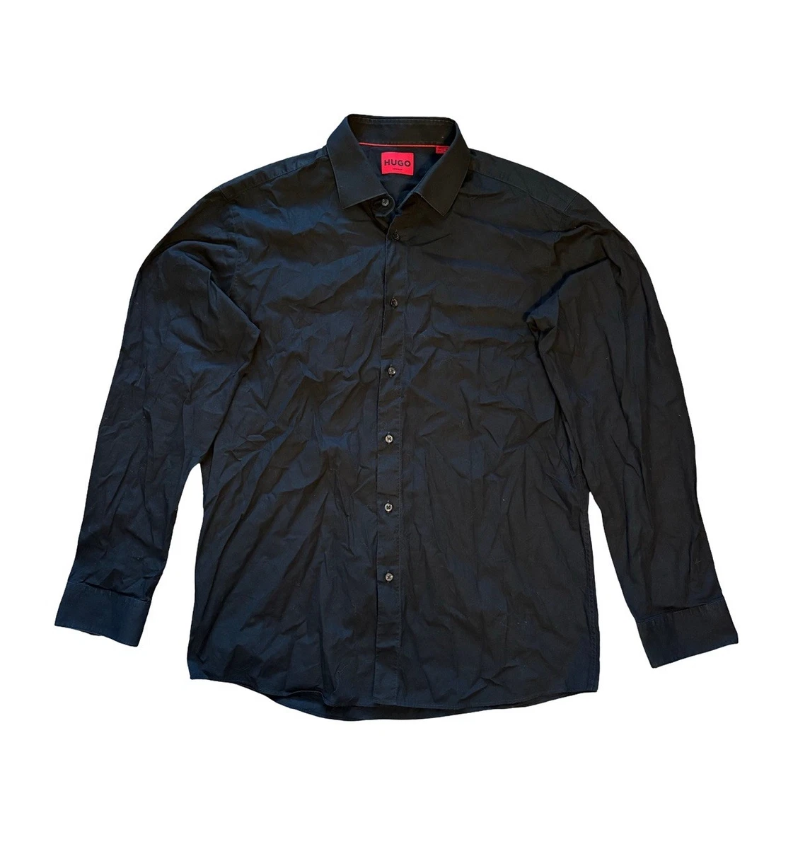 HUGO BOSS Black Solid Dress Shirts for Men for sale | eBay