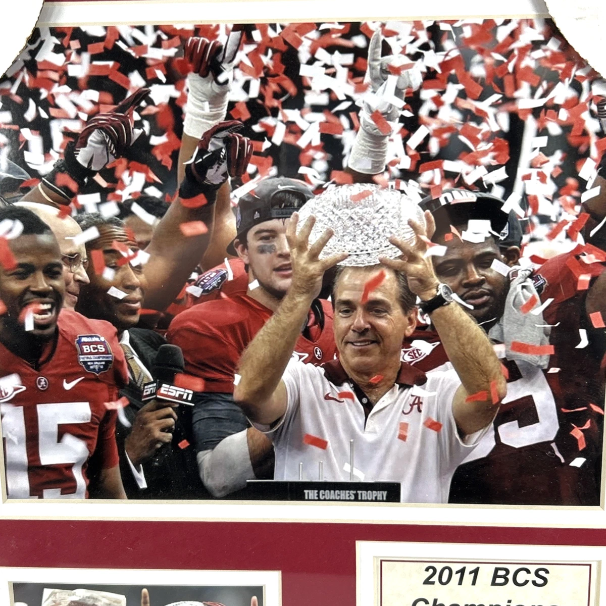 Alabama Crimson Tide 2011 National Champions gerahmtes Wandbild Foto & Statistiken 