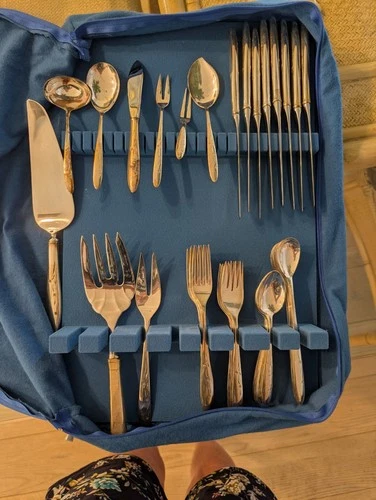 Gorham Celeste Sterling Silver Flatware Set 8 Service 49 pcs