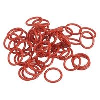 Vmq 50X Silikon O-Ring 19X15X2Mm Rot