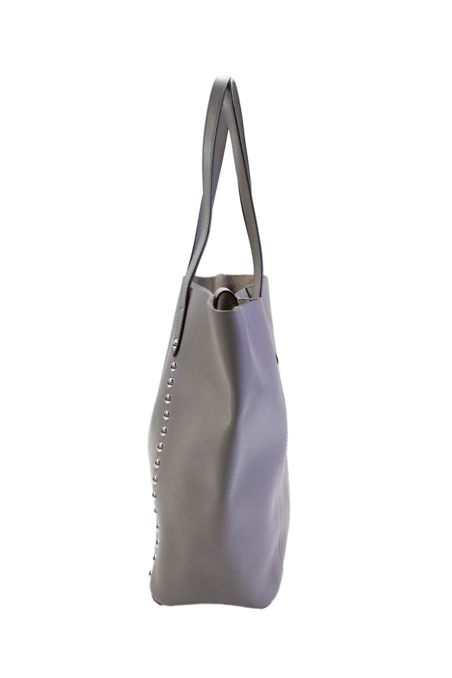 Bolso de hombro gris con tachuelas de cuero gris Rebecca Minkoff para mujer Foto 2 de 4