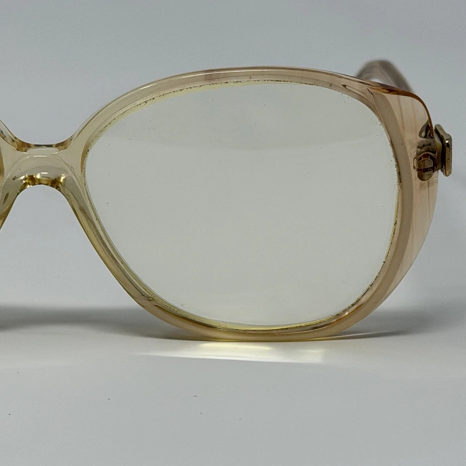 Marco de gafas Torrence Paris vintage 52-16 ámbar acetato ovalado de gran tamaño Foto 3 de 4