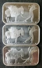Lot of Three SilverTowne 1oz Silver Prospector Bars